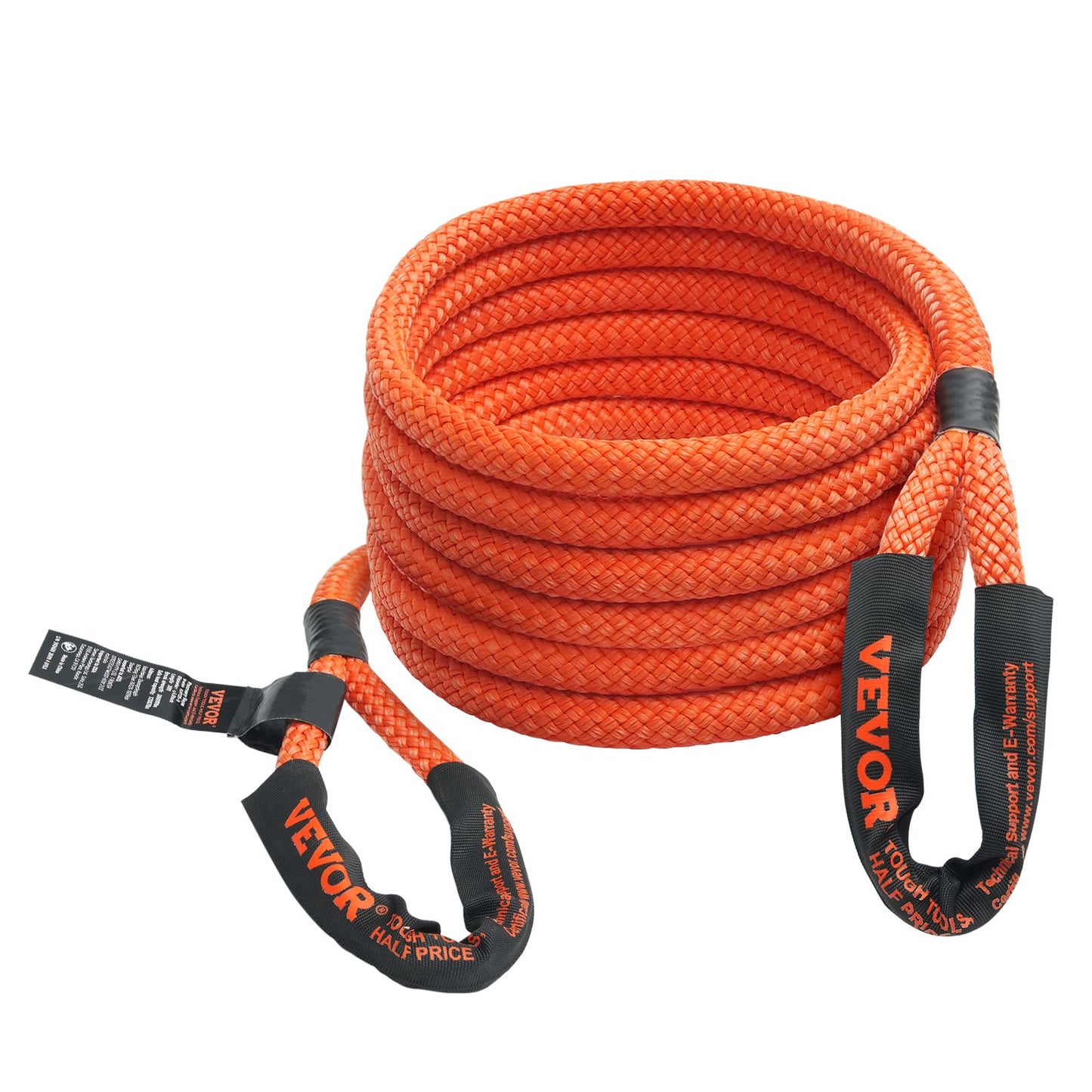 1" (2.54 cm) x 20'/6.1 m Kinetic Recovery Tow Rope 38,000 lbs/17,237.5 kg, Heavy-Duty Off Road Snatch Strap, Extreme Duty 30% Elasticity Energy Snatch Strap for Jeep Car Truck ATV UTV SUV Tractor