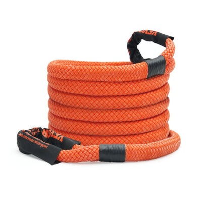 1" (2.54 cm) x 20'/6.1 m Kinetic Recovery Tow Rope 38,000 lbs/17,237.5 kg, Heavy-Duty Off Road Snatch Strap, Extreme Duty 30% Elasticity Energy Snatch Strap for Jeep Car Truck ATV UTV SUV Tractor
