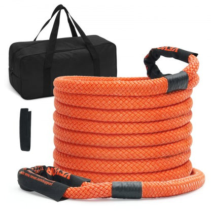 1" (2.54 cm) x 30'/9.1 m Kinetic Recovery Tow Rope 38,000 lbs/17,237.5 kg, Heavy-Duty Off Road Snatch Strap, Extreme Duty 30% Elasticity Energy Snatch Strap for Jeep Car Truck ATV UTV SUV Tractor