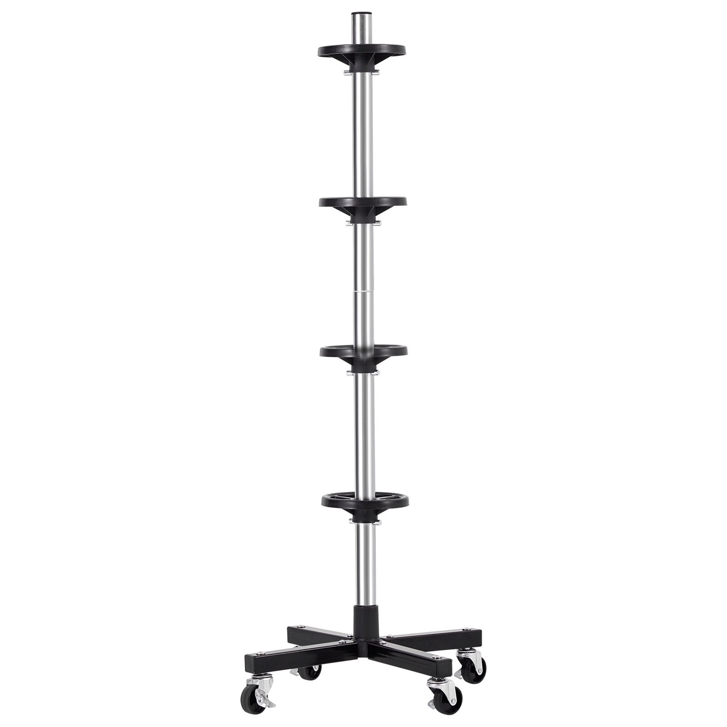 Reifenständer mit Rädern, robuster Stahl-Reifenständer für 4 Reifen mit Felgen, platzsparend und mobil, für Reifen bis zu 225 mm Breite, max. Tragkraft 100 kg, ideal für Garage und Werkstatt