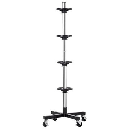 Reifenständer mit Rädern, robuster Stahl-Reifenständer für 4 Reifen mit Felgen, platzsparend und mobil, für Reifen bis zu 225 mm Breite, max. Tragkraft 100 kg, ideal für Garage und Werkstatt