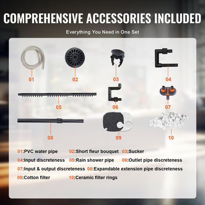 113,6-Liter-Aquarium-Kanisterfilter mit 8-W-UV-Lampe, leiser Betrieb