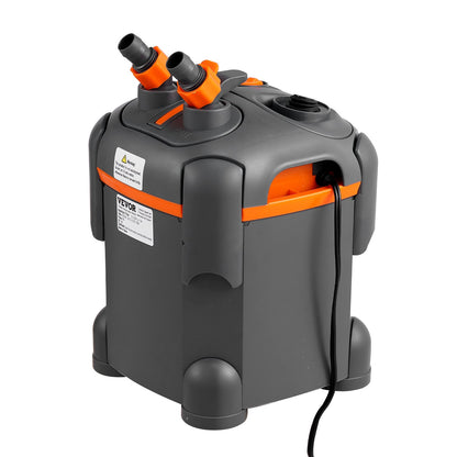 113,6-Liter-Aquarium-Kanisterfilter mit 8-W-UV-Lampe, leiser Betrieb