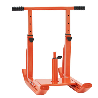 Gewichtsschlitten, Stahl-Kraftschlitten, Fitness-Trainingsschlitten zur Steigerung der Geschwindigkeit beim sportlichen Training, Trainingsgerät mit höhenverstellbarem Griff, kompatibel mit 25/51-mm-Gewichtsscheiben, Orange