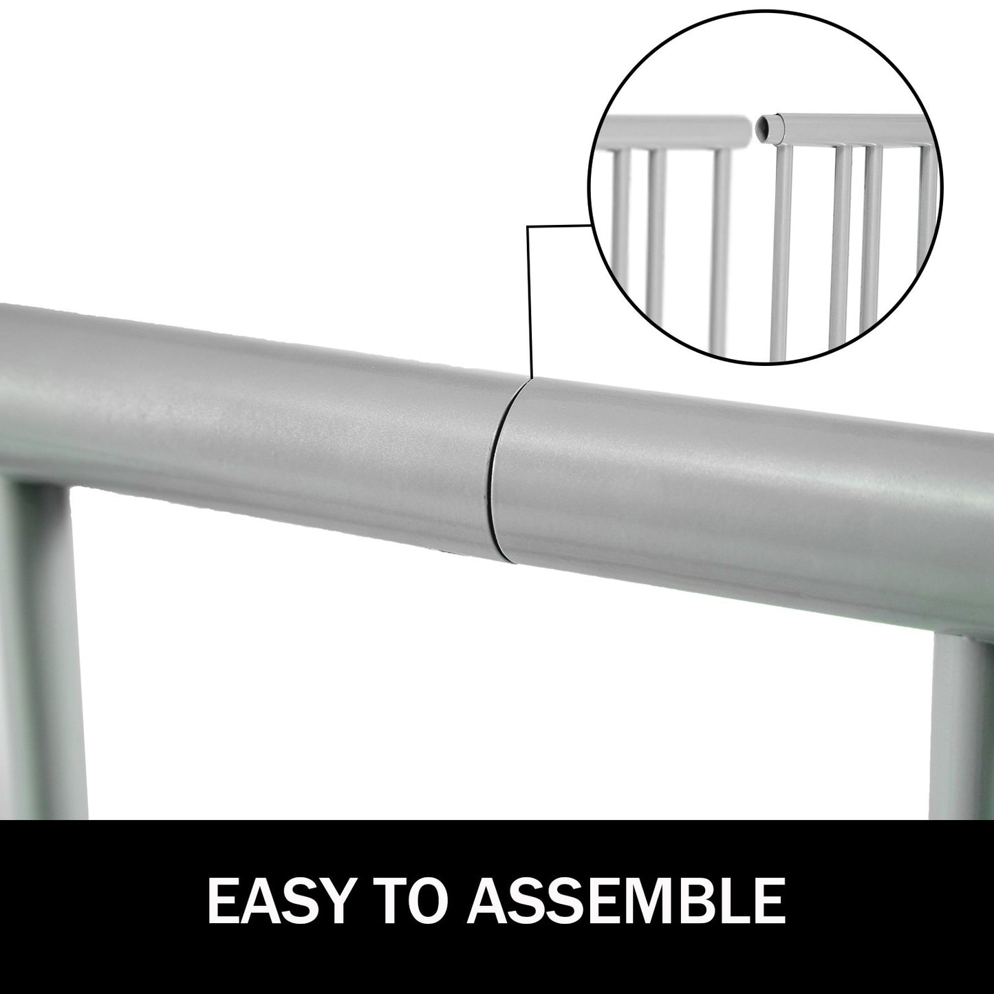 Fahrradständer für 10 Fahrräder, 1,5 m lang, komplett aus Stahl, beidseitig nutzbar, für Garagen, Straßen, Höfe und Fahrradveranstaltungen