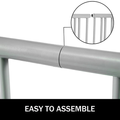Fahrradständer für 10 Fahrräder, 1,5 m lang, komplett aus Stahl, beidseitig nutzbar, für Garagen, Straßen, Höfe und Fahrradveranstaltungen
