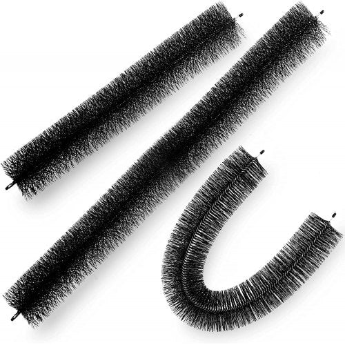 Gutter Guard Brush With 15 FT Length Bristle, 4.33\"(Dia) Gutter Brush Leaf Guard Fit for 5 Inches Gutter, Galvanized Steel Wire Gutter Brush, No Tools, DIY Gutter Leaf Guard for Keep out Debris