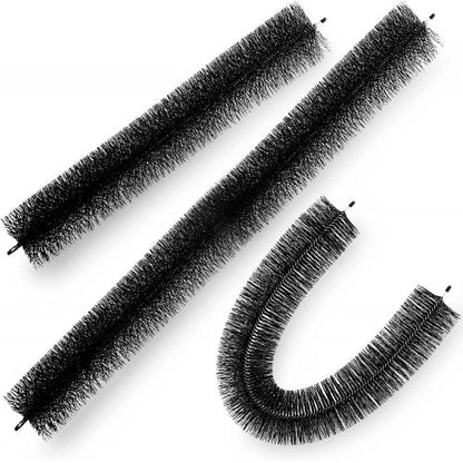 Gutter Guard Brush With 30 FT Length Bristle, 4.33\"(Dia) Gutter Brush Leaf Guard Fit for 5 Inches Gutter, Galvanized Steel Wire Gutter Brush, No Tools, DIY Gutter Leaf Guard for Keep out Debris