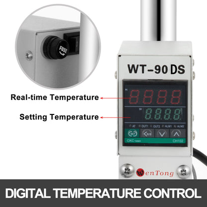 10x13cm Heißfolienprägemaschine Lederprägemaschine Bronzierungsmaschine Heißprägemaschine mit Positionierschieber für PVC, Leder, PU und Papier (10x13cm)
