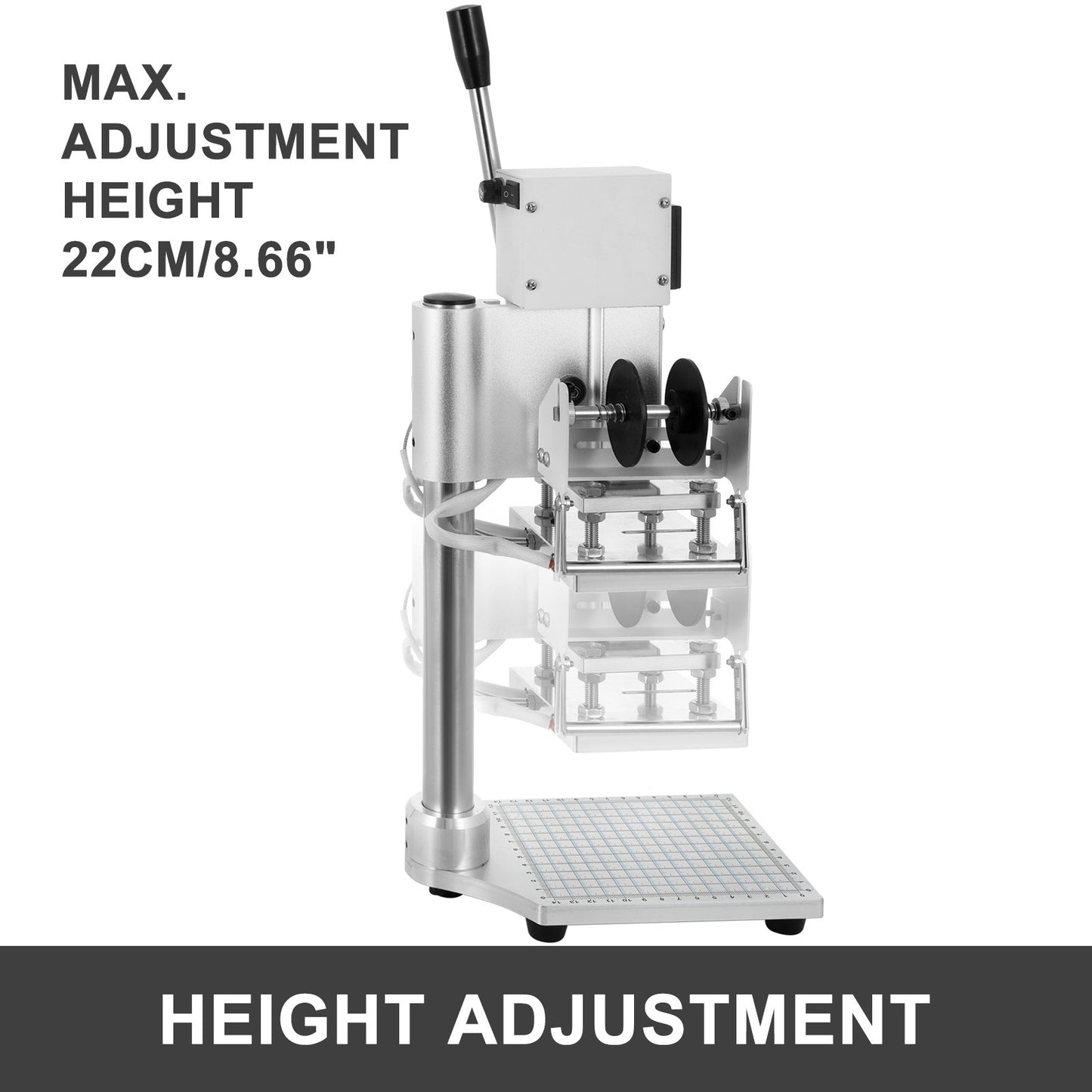 10x13cm Heißfolienprägemaschine Lederprägemaschine Bronzierungsmaschine Heißprägemaschine mit Positionierschieber für PVC, Leder, PU und Papier (10x13cm)