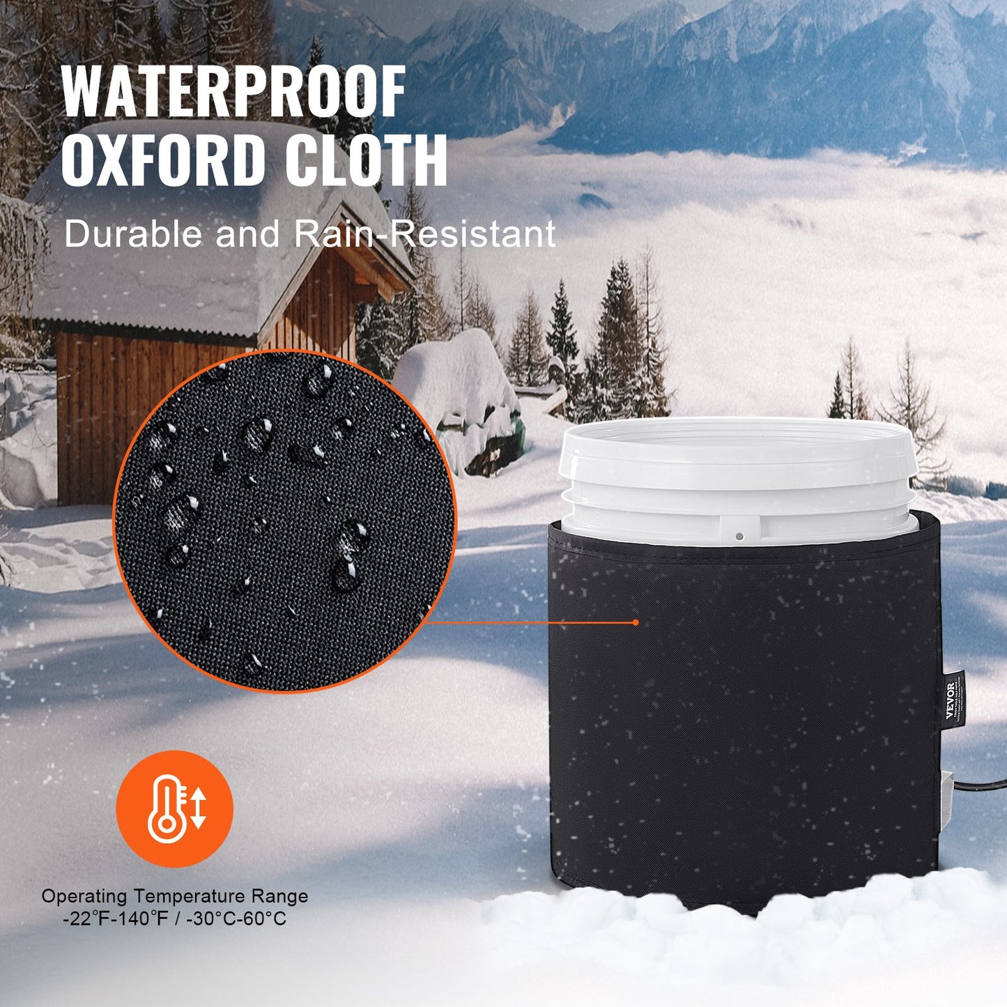 18,93-Liter-Metallfassheizung, 250 W, 0–63 °C einstellbar, mit separatem Thermostat