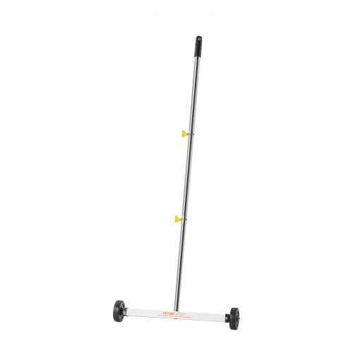 Magnetic Sweeper with Wheels, 43 cm, 4.5 kg Load Capacity, Lightweight Magnetic Pickup Sweeper with Adjustable Handle, Pick Up Nails and Screws, Easy Cleanup for Garages, Roofing Projects