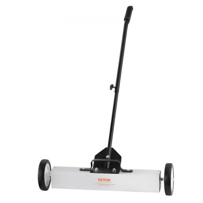 22.7 kg Rolling Magnetic Sweeper with Wheels, Push-Type Magnetic Pick Up Sweeper, 74 cm Large Magnet Pickup Lawn Sweeper with Telescoping Handle, Easy Cleanup of Workshop Garage Yard