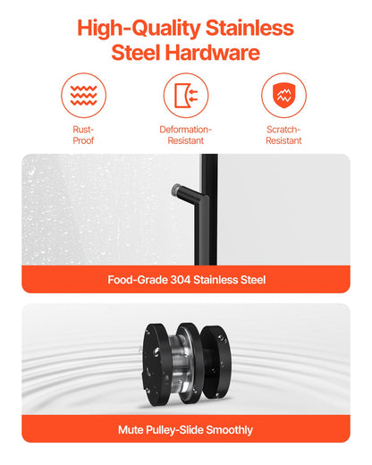 Frameless Sliding Bathtub Door, 56-60 in.W x 60 in.H, Frameless Shower Glass Door, Frameless Double Sliding Tub Door with 5/16 in Clear Tempered Glass and Stainless Steel Handle, Black Finish