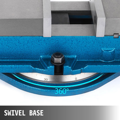 80-mm-Hochleistungs-Frässchraubstock, Tischklemmschraubstock, hochpräziser Spannschraubstock, 3 Zoll Backenbreite mit 360 Grad schwenkbarem Fuß, CNC-Schraubstock