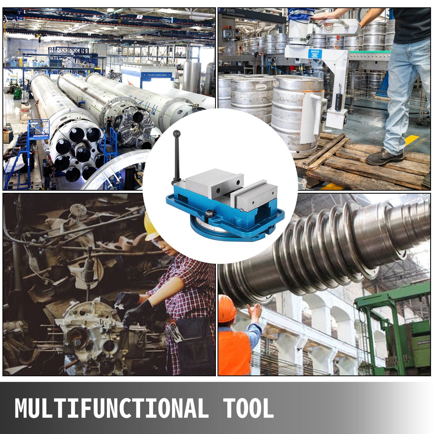 80-mm-Hochleistungs-Frässchraubstock, Tischklemmschraubstock, hochpräziser Spannschraubstock, 3 Zoll Backenbreite mit 360 Grad schwenkbarem Fuß, CNC-Schraubstock