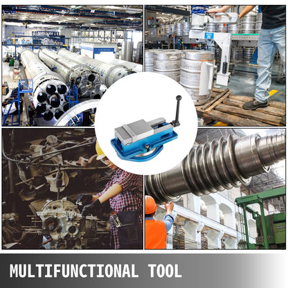 Präzisions-Fräsmaschinen-Schraubstock 4 Zoll Accu Lock Schwenkfuß-Spannzange 360 ​​Grad Skala Tischschraubstockklemme 100 mm Breite für Fräs- und Bohrmaschinen Präzisionsteilebearbeitung