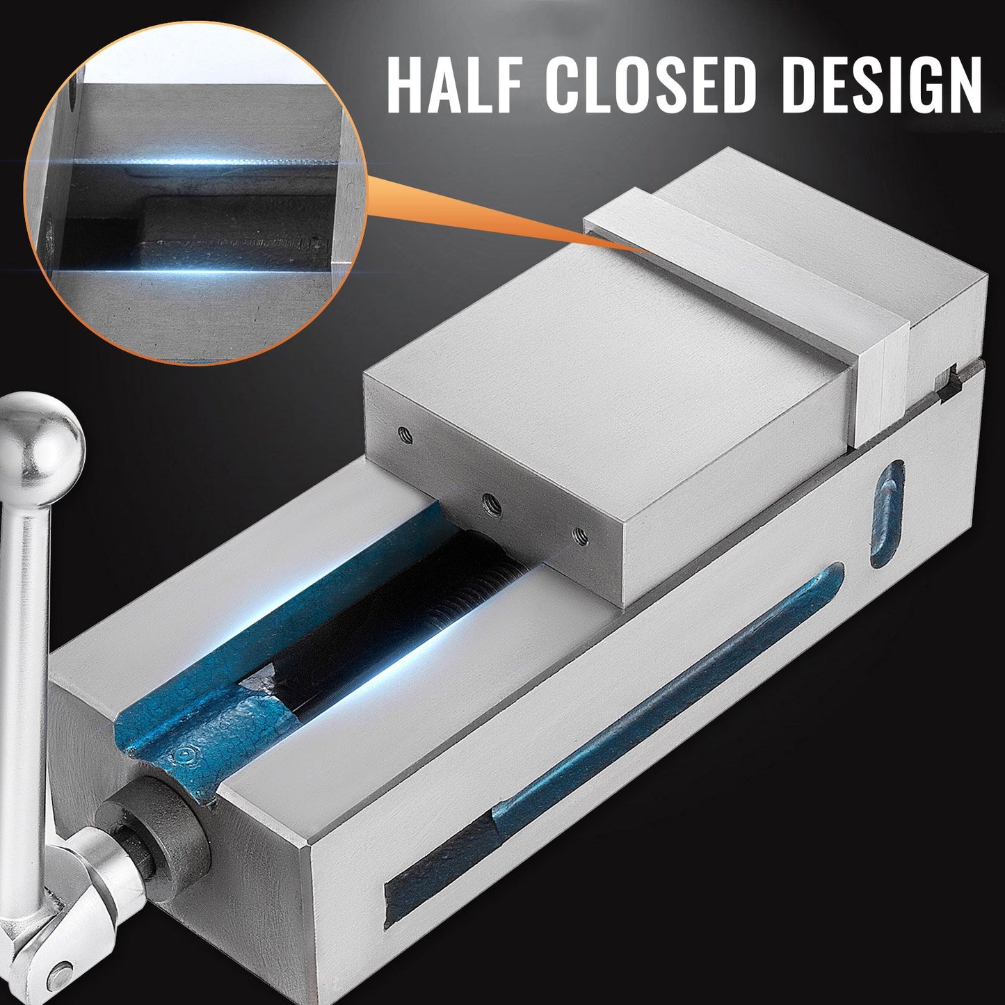 Tischklemmschraubstock, Hochpräzisions-Spannschraubstock, 4 Zoll Backenbreite, CNC-Schraubstock mit fester Backe