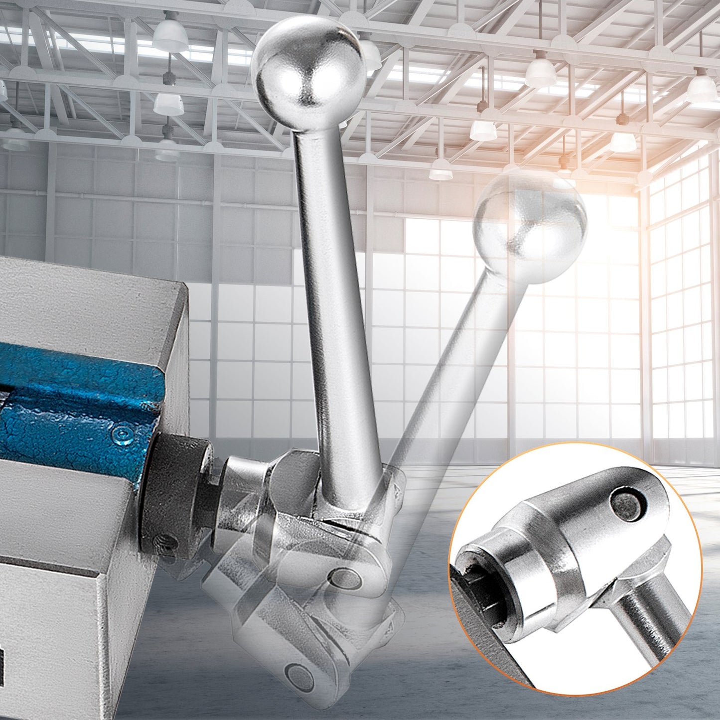 Tischklemmschraubstock, Hochpräzisions-Spannschraubstock, 4 Zoll Backenbreite, CNC-Schraubstock mit fester Backe