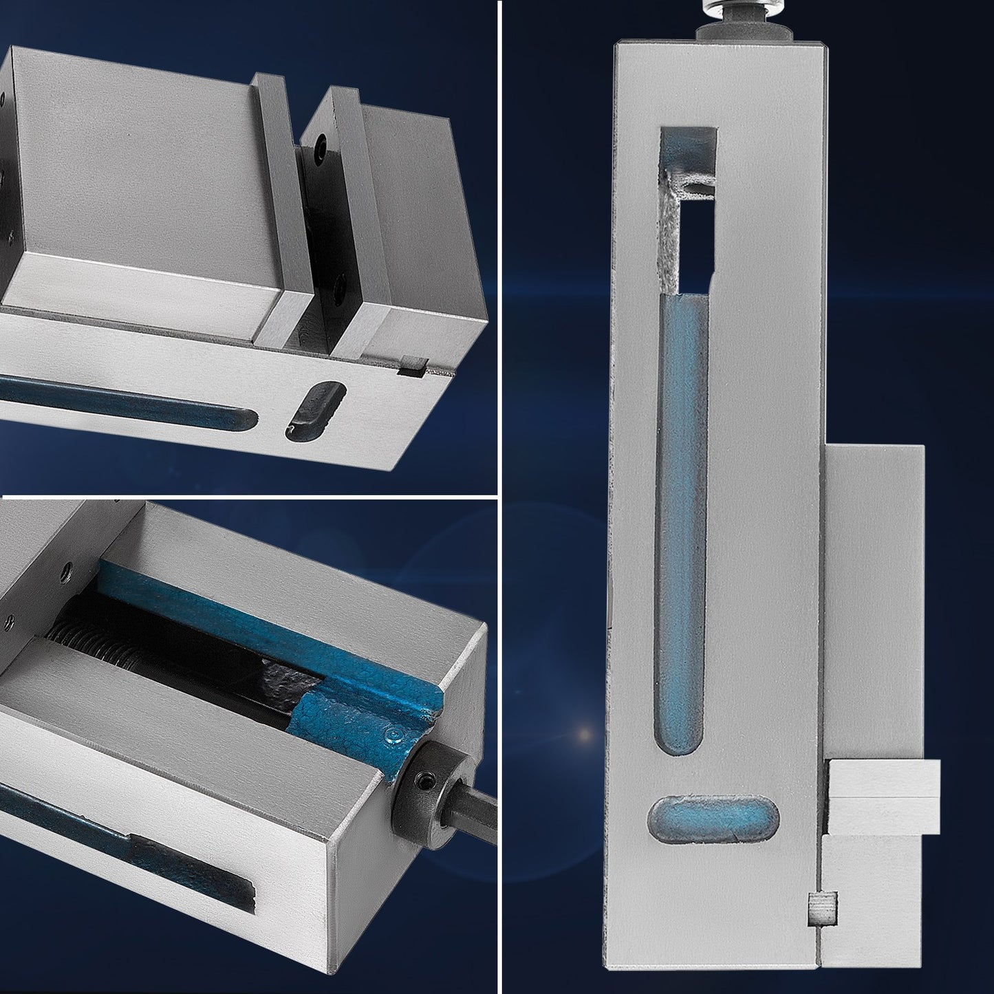 Tischklemmschraubstock, Hochpräzisions-Spannschraubstock, 4 Zoll Backenbreite, CNC-Schraubstock mit fester Backe