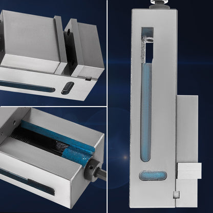 Tischklemmschraubstock, Hochpräzisions-Spannschraubstock, 4 Zoll Backenbreite, CNC-Schraubstock mit fester Backe