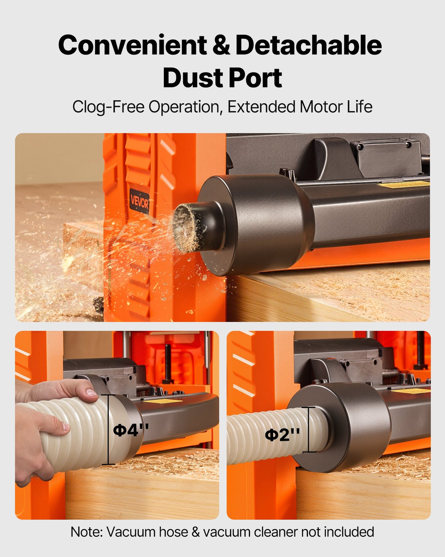 Thickness Planer, Two-Blade, 330 mm Width Worktable Power Benchtop Planer, 1800W 23500 RPM Powerful Motor, Dual Rollers, Over Protection, Single Speed Woodworking, for Hard & Soft Wood Material