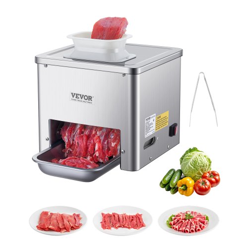 Meat Cutter Machine, 550W Meat Slicer, 350 lb/h Commercial Meat Cutting Machine, Stainless Steel, 3.5 mm Thickness, Electric Food Cutting Slicer for Home Kitchen, Restaurant, Supermarket