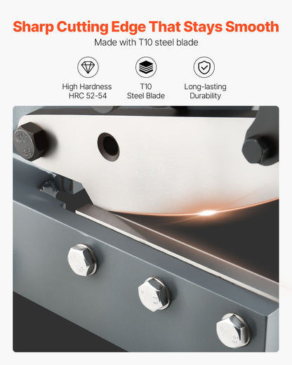 Blechschere, 155 mm, manuelle Blechschere, robuste Montageausführung mit massivem Stahlrahmen, hohe Präzision, verlängerter Griff zum Schneiden von Stahl, Kupfer, Bewehrungsstahl und Aluminium