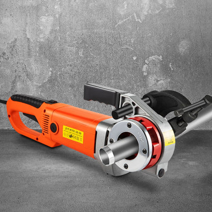 Elektrische Rohrschneidmaschine, 2300 W, robustes Handantriebsset, 220 V, tragbare Rohrschneidmaschine mit 6 Schneideinsätzen (1,27–5,1 cm)