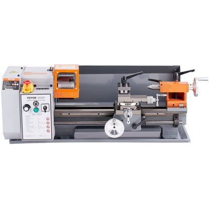 Metal Lathe Machine, 7'' x 13.78'', Precision Benchtop Power Metal Lathe, 0-2200 RPM Continuously Variable Speed, 500W Brush Motor Metal Gears, with Tool Box for Processing Precision Parts
