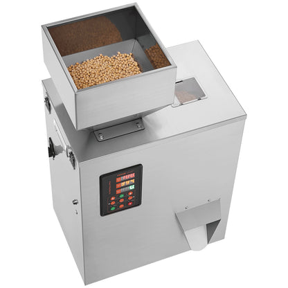 Powder Filling Machine, 0.022-1.1lbs/10-500g, Automatic Intelligent Particle Weighing Filling Machine, Bottle Bag Powder Filler Particle Dispenser for Tea Seeds Grains Powder Flour Beans Glitter