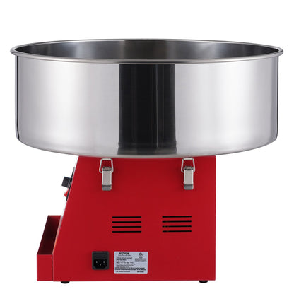 Elektrische Zuckerwattemaschine, 1000W Zuckerwattemaschine, Gewerbliche Zuckerwattemaschine mit Edelstahlschüssel und Zuckerlöffel, Perfekt für Kindergeburtstage und Familienfeiern zu Hause (Rot)