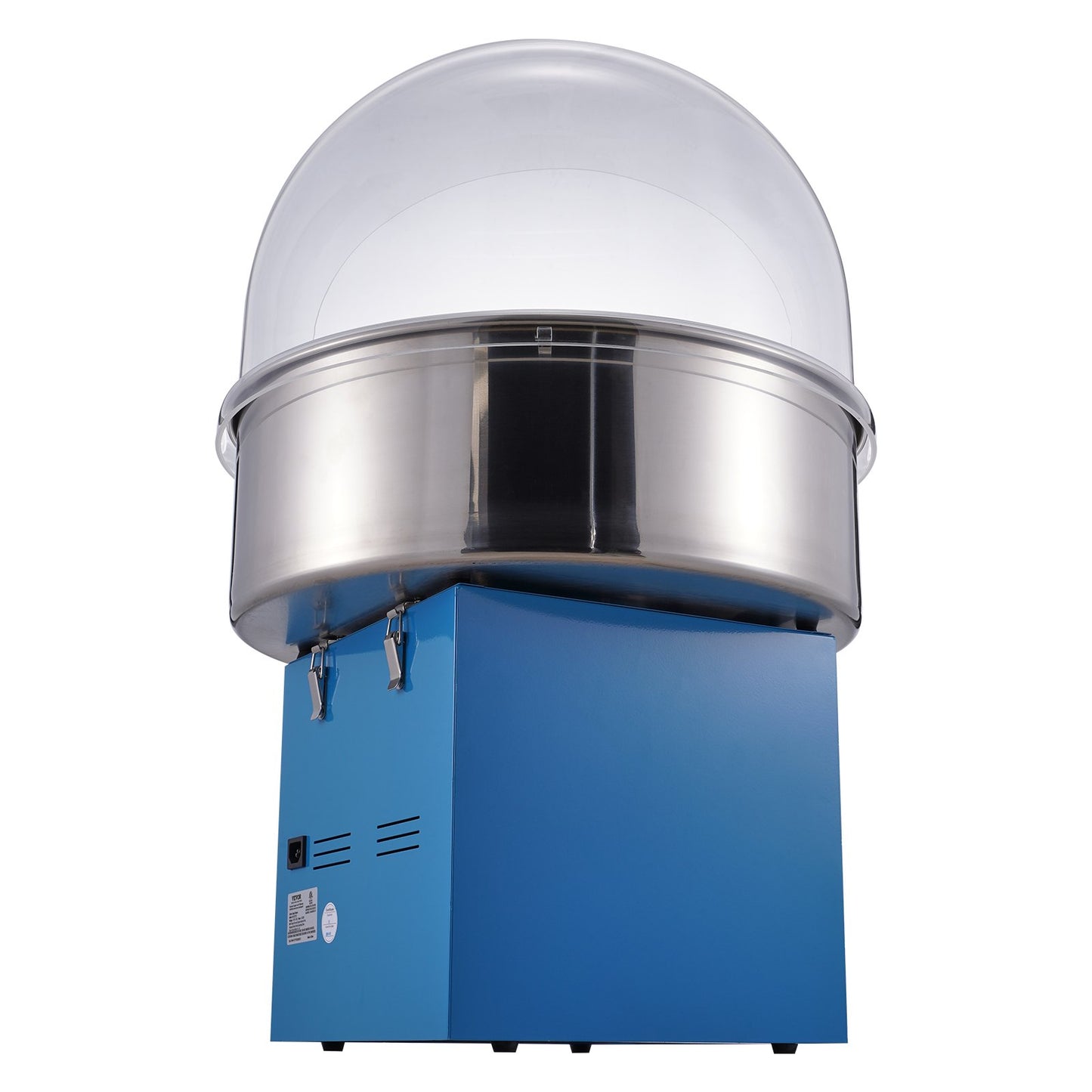 Elektrische Zuckerwattemaschine, 1000 W, Gewerbegerät mit Deckel, Edelstahlschüssel, Zuckerlöffel, Schublade, ideal für Kindergeburtstage, Familienfeiern, Blau