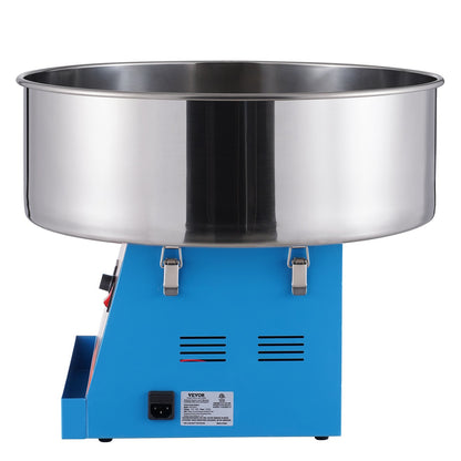 Electric Cotton Candy Machine, 1000W Candy Floss Maker, Commercial Cotton Candy Machine with Stainless Steel Bowl, and Sugar Scoop, Perfect for Home Kids Birthday, Family Party (Blue)