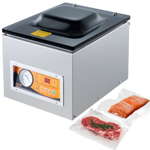 Chamber Vacuum Sealer, 260W Sealing Power, Vacuum Packing Machine for Wet Foods, Meats, Marinades and More, Compact Size with 260 mm Sealing Length, Applied in Home Kitchen and Commercial Use