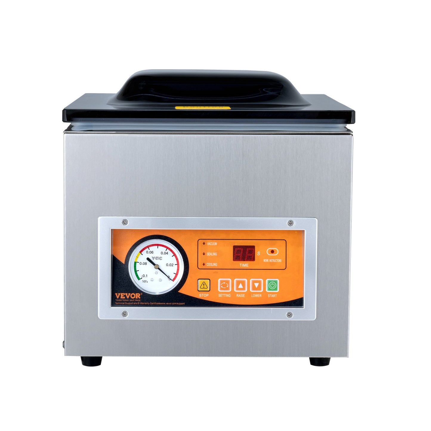 Chamber Vacuum Sealer, 260W Sealing Power, Vacuum Packing Machine for Wet Foods, Meats, Marinades and More, Compact Size with 260 mm Sealing Length, Applied in Home Kitchen and Commercial Use