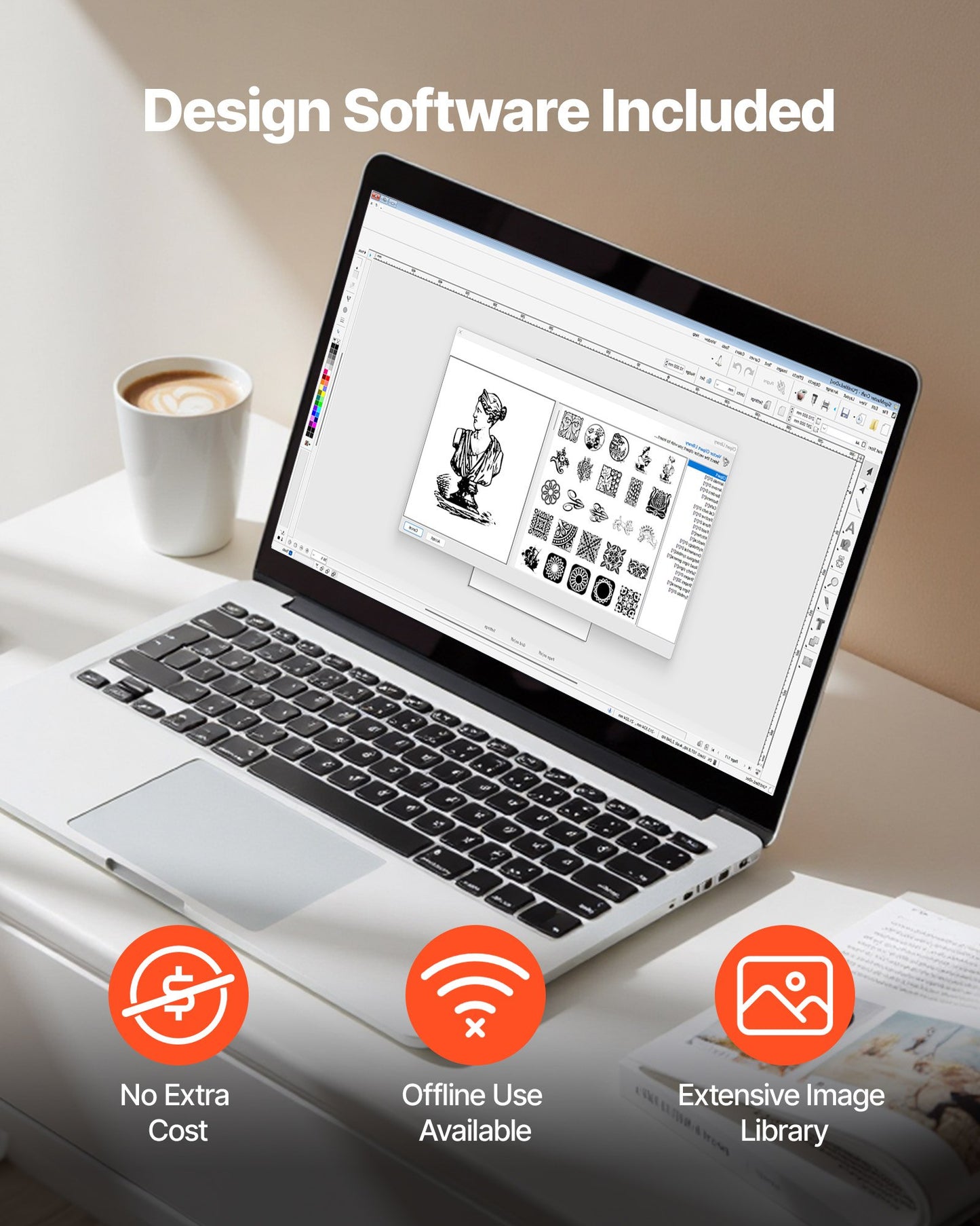 Cutting Machine, Automatic Edge Detection Vinyl Cutter Machine with Design Software and Materials, Compatible with Multiple File Formats, for Creating Customized DIY Crafts, Cards, Stickers