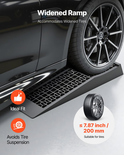 Car Ramps, 2 PCS 9072 kg GVW Capacity, 65 mm Lift Height, Portable Low Profile Car Service Ramps for Home Garage Maintenance & Oil Changes, Heavy Duty for Low Chassis Vehicle & Support Jack