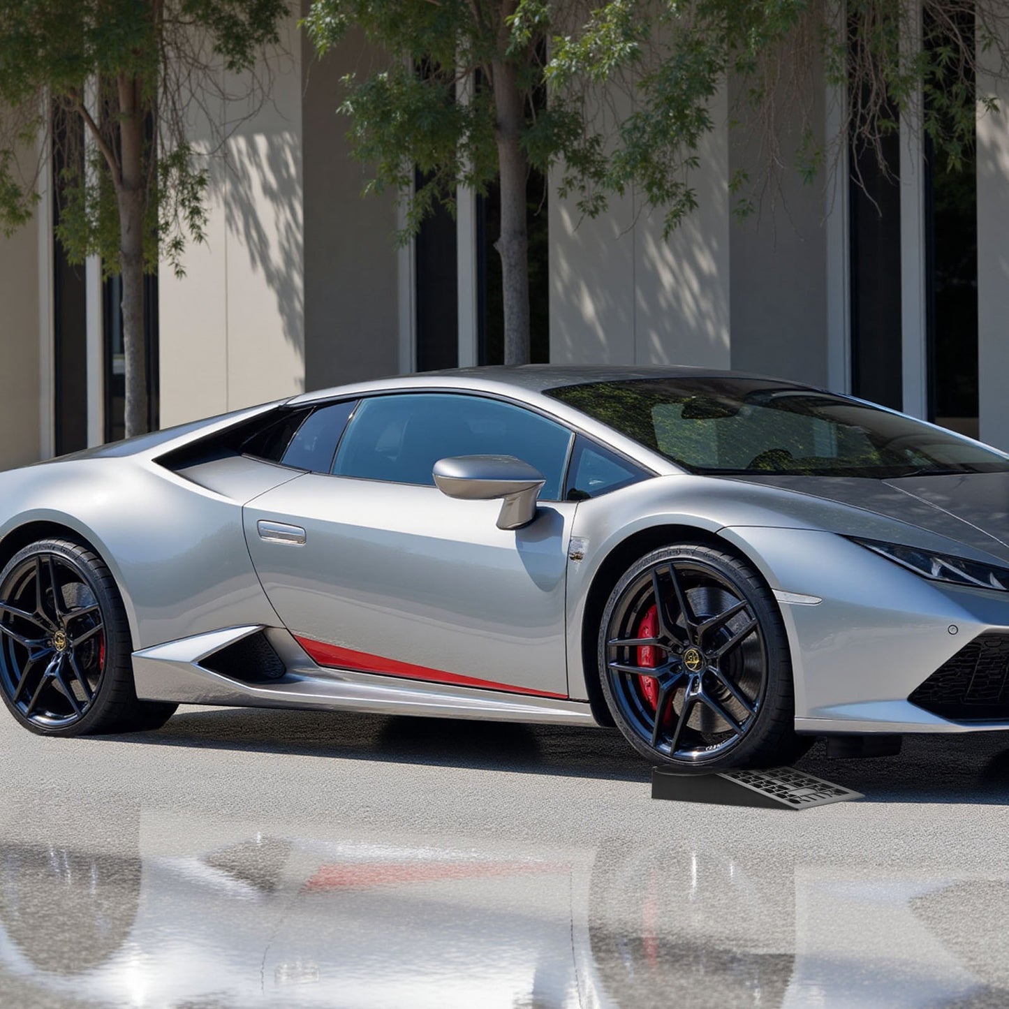 Car Ramps, 2 PCS 9072 kg GVW Capacity, 66 mm Lift Height, Portable Low Profile Car Service Ramps for Home Garage Maintenance & Oil Changes, Heavy Duty for Low Chassis Vehicle & Support Jack