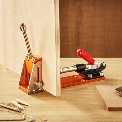 30 Pcs Pocket Hole Jig Kit, Adjustable & Easy to Use Pocket Hole Jig System with Step Drills, Wrenches, Drill Stop Rings, and Square Drive Bits, Dual Scale Marks for DIY Carpentry Projects