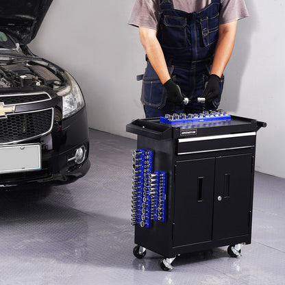 Magnetisches Steckdosen-Organizer-Set, 3-teilig, magnetische Steckdose, Ziegel oder Blau für metrisch