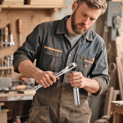 Steckschlüsselsatz, 76-teilig, 9,5-mm-Antrieb, Steckschlüssel- und Ratschenset, SAE und metrisch, tief und flach, Mechaniker-Werkzeugset mit Zubehör und Aufbewahrungskoffer, CR-V-Legierungsstahl, für Kfz-Reparaturen