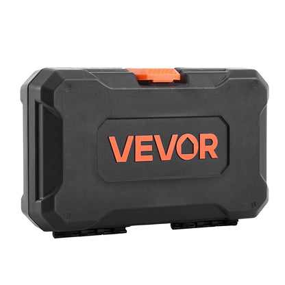 Steckschlüsselsatz, 27-teilig, 6,4-mm-Antrieb, Steckschlüssel- und Ratschenset, SAE und metrisch, Mechaniker-Werkzeugset mit Ratschenschlüssel, Verlängerung und Aufbewahrungskoffer, CR-V-Legierungsstahl, für Kfz-Reparaturen