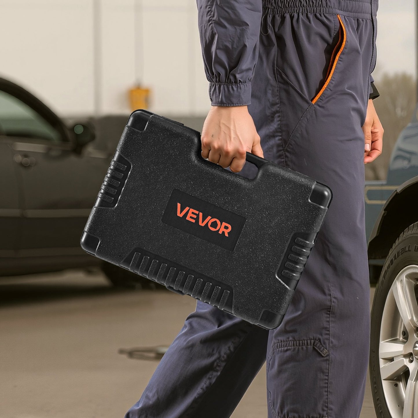 Socket Set, 108 Pieces, 6.4 & 12.7 mm Drive Socket and Ratchet Set, Metric Size from 4 to 32 mm, Mechanic Tool Kit with Bits, Accessories, Storage Case, CR-V Alloy Steel, for Automotive Repair