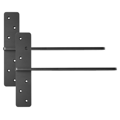 T-Regalwinkel, 2 Stück, Tragkraft 90 kg, Maße: 406,4 x 73,5 x 304,8 mm, robuste Stahlwinkel für Regale, Arbeitsplattenhalterung mit Schrauben