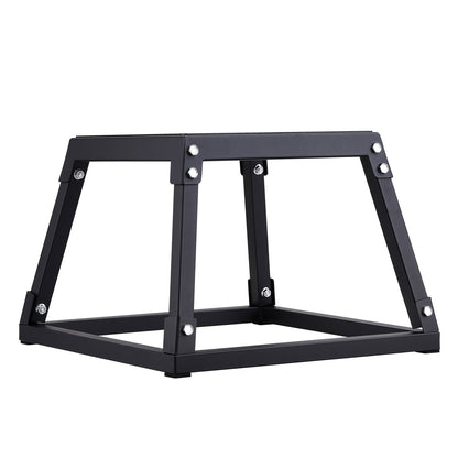 Plyo-Sprungbox, 30 cm Plyo-Box, Plyo-Plattform aus Stahl und Sprungbox für Agilitätstraining, rutschfeste Fitness-Step-Up-Box für Heimtraining, Konditionstraining, Schwarz