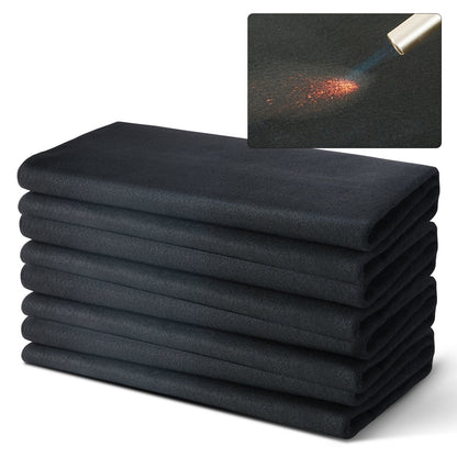 Carbon Felt Welding Blanket 4 Pack, 950 x 910 mm Flame Retardant Welding Blanket, Up To 982℃ Heat Resistant Blanket Set, Cuttable Carbon Fiber Fire Retardant Insulation Welding Mat Pad