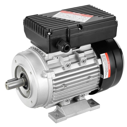 0.55KW Electric Motor 1400 rpm, AC 220~240V 4.5A, 80, B34 Frame, Air Compressor Motor Single Phase, 19mm Keyed Shaft, CW/CCW Rotation for Agricultural Machinery and General Equipment
