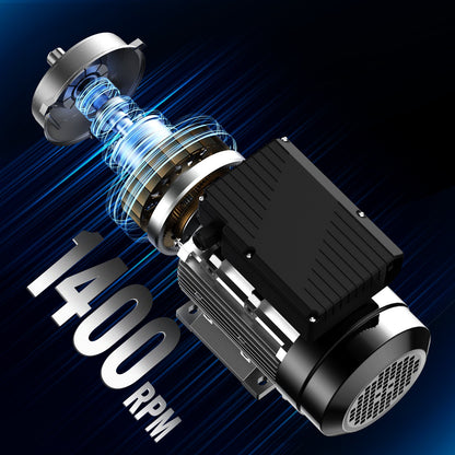 0,75 kW Elektromotor, 1400 U/min, Wechselstrom 220–240 V, 5,45 A, Baugröße B34, Einphasen-Luftkompressormotor, 19 mm Keilwelle, Rechts-/Linkslauf für Landmaschinen und allgemeine Geräte
