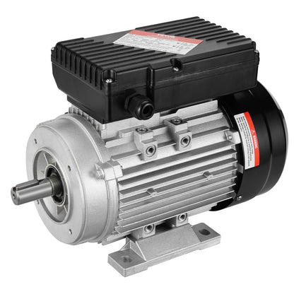 0,75 kW Elektromotor, 1400 U/min, Wechselstrom 220–240 V, 5,45 A, Baugröße B34, Einphasen-Luftkompressormotor, 19 mm Keilwelle, Rechts-/Linkslauf für Landmaschinen und allgemeine Geräte